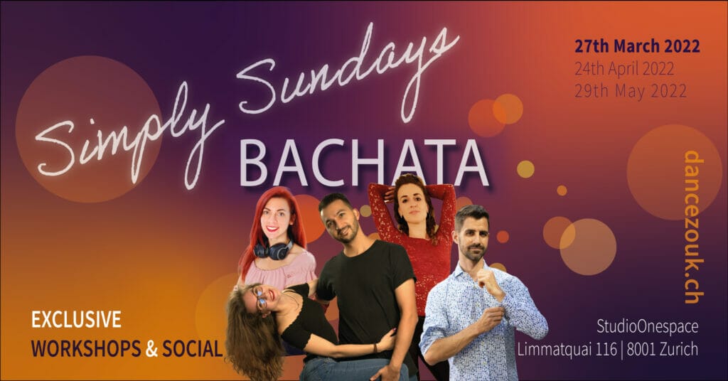 Simply Sundays - Bachata - March 9 SSB FLYER ALL 20220327
